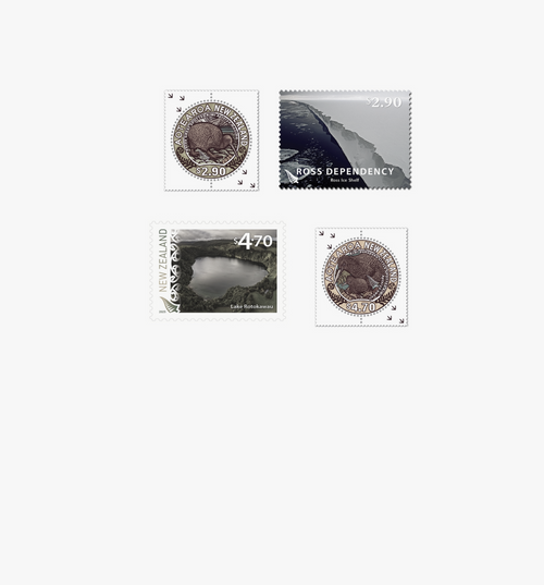 four postage  stamps